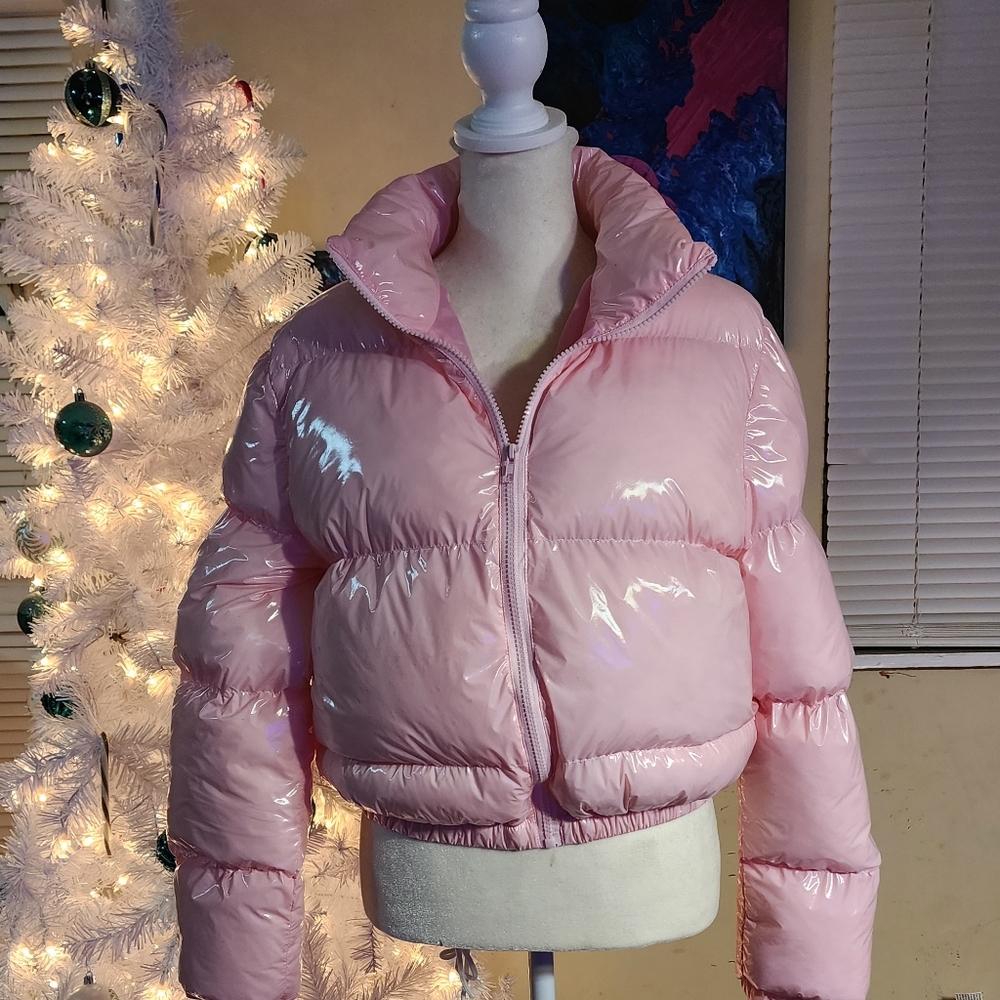 Pink puffer jacket - Picture 3 of 3